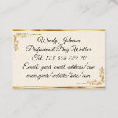 Elegant Monogram Beruflich Visitenkarte (Rückseite)