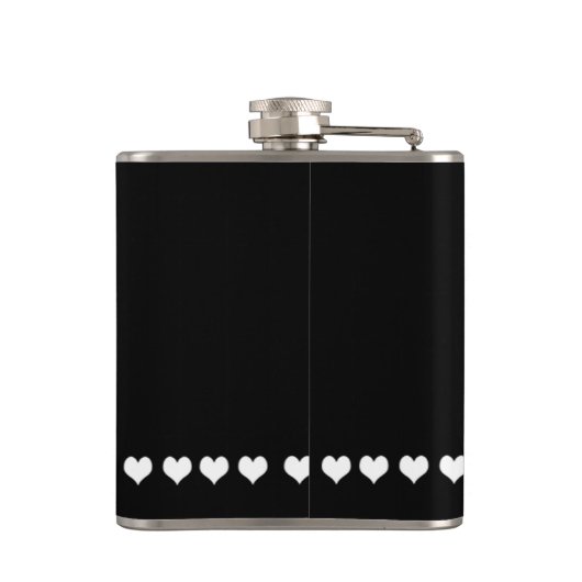 Elegant Monogram Black Flachmann (Rückseite)