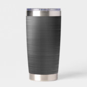 Elegant Monogram Black Thermobecher (Rückseite)