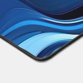 Elegant Monogram Blue Schreibtischunterlage (Ecke)