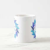 Elegant Monogram Blue Wreath 100. Geburtstag Kaffeetasse (Mittel)