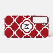 Elegant Monogram Burgundy Samsung Galaxy Hülle (Rückseite (Horizontal))