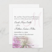 Elegant Monogram Clematis Wedding Einladung (Vorne/Hinten)