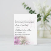 Elegant Monogram Clematis Wedding Einladung (Stehend Vorderseite)