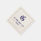 Elegant Monogram Cocktail Napkin Serviette (Ecke)