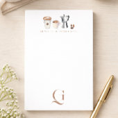 Elegant Monogram Coffee Post-it Klebezettel