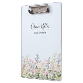 Elegant Monogram Colorful Flower Garden Floral Klemmbrett (Links)