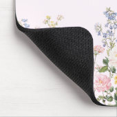 Elegant Monogram Colorful Flower Garden Floral Mousepad (Ecke)