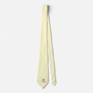 Elegant Monogram Creme Burgund Krawatte