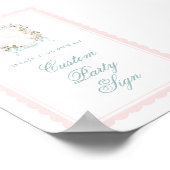 Elegant Monogram Crest Baby Shower Custom 4x6 Poster (Ecke)