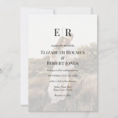 Elegant Monogram Custom Photo QR Code Wedding  Einladung (Vorderseite)