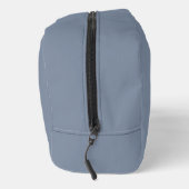 Elegant Monogram Dusty Blue Waschbeutel (Rechts)