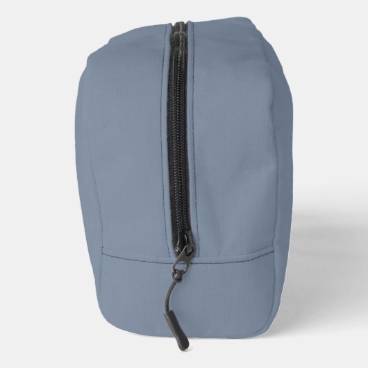 Elegant Monogram Dusty Blue Waschbeutel (Rechts)