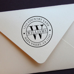 Elegant Monogram   Erstellen Sie Ihre eigene Rück Permastempel