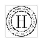 Elegant Monogram | Erstellen Sie Ihre eigene Rücks Permastempel (Design)