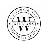 Elegant Monogram | Erstellen Sie Ihre eigene Rücks Permastempel (Design)