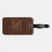 Elegant Monogram Gepäckanhänger (Rückseite horizontal)