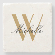 Elegant Monogram Gold Stilvolle Namensschrift
