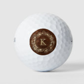 Elegant Monogram Golfball (Vorderseite)