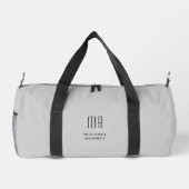 Elegant Monogram Gray Duffle Bag (Rückseite)