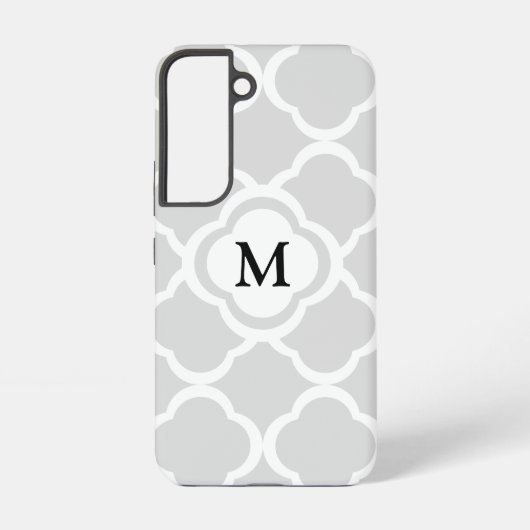 Elegant Monogram Gray Samsung Galaxy Hülle (Rückseite)