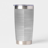 Elegant Monogram Gray Thermobecher (Rechts)