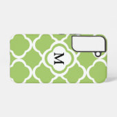 Elegant Monogram Green Samsung Galaxy Hülle (Rückseite (Horizontal))