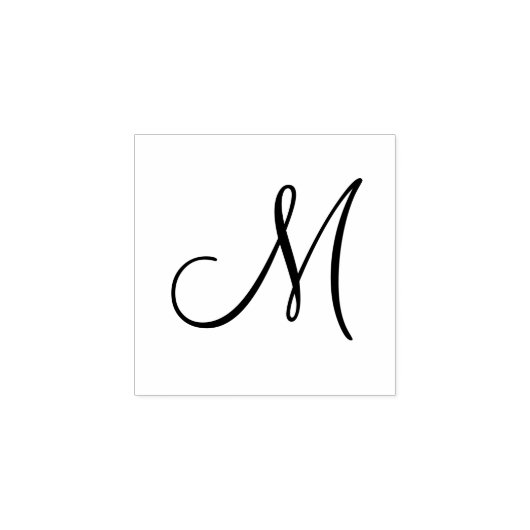 Elegant Monogram Gummistempel (Prägung)