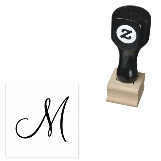 Elegant Monogram Gummistempel (Stempel)