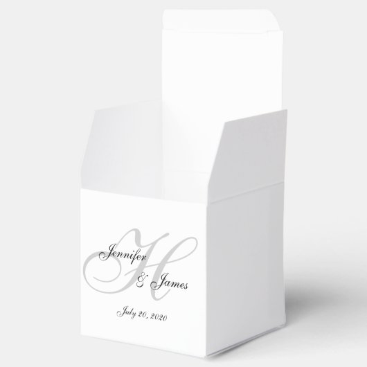 Elegant Monogram H | GASTGESCHENK HOCHZEITEN Geschenkschachtel (Geöffnet)