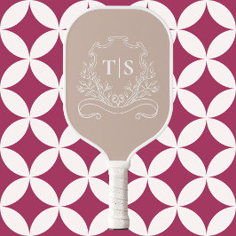 Elegant Monogram Initial Custom Classic Pickleball Schläger