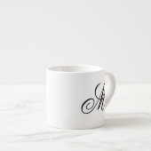 Elegant Monogram Initial Espressotasse (Vorderseite Rechts)