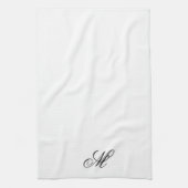 Elegant Monogram Initial Geschirrtuch (Vertikal)