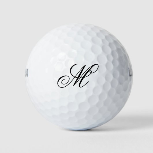 Elegant Monogram Initial Golfball (Vorderseite)