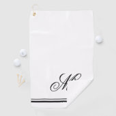 Elegant Monogram Initial Golfhandtuch (Insitu)