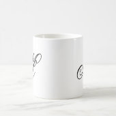 Elegant Monogram Initial Kaffeetasse (Mittel)
