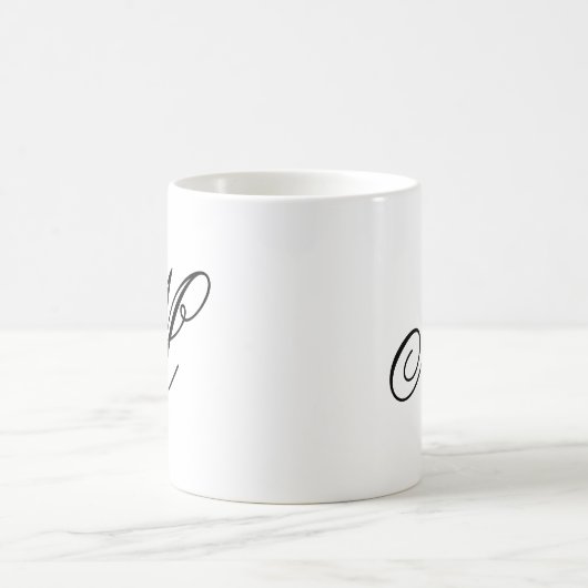 Elegant Monogram Initial Kaffeetasse (Mittel)