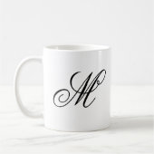Elegant Monogram Initial Kaffeetasse (Links)