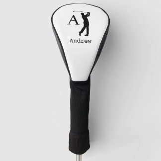 Elegant monogram initial name personalized golf headcover