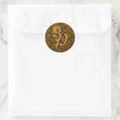 Elegant Monogram Initial P Gold Peony Sticker (Tasche)