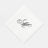 Elegant Monogram Initial Serviette (Ecke)