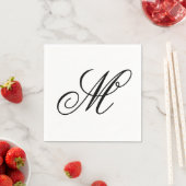 Elegant Monogram Initial Serviette (Beispiel)