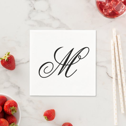 Elegant Monogram Initial Serviette (Beispiel)