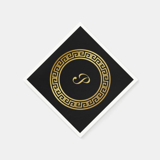 Elegant Monogram Initial Serviette (Ecke)