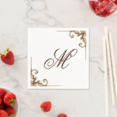 Elegant Monogram Initial Serviette (Beispiel)