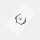 Elegant Monogram Initial Serviette (Ecke)