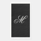 Elegant Monogram Initial Serviette (Vorderseite)