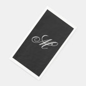 Elegant Monogram Initial Serviette (Ecke)