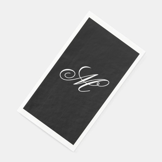 Elegant Monogram Initial Serviette (Ecke)