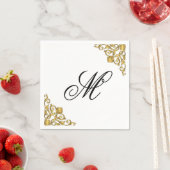 Elegant Monogram Initial Serviette (Beispiel)
